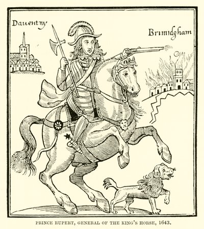王馬の将軍、ルパート王子、1643年 作： English School
